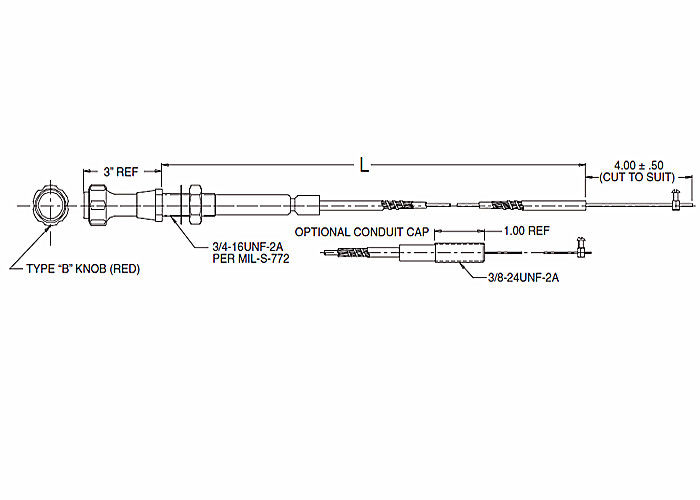 頑丈な海洋の制御ケーブル、プッシュ プル制御ケーブルの混合物565 - 558シリーズ