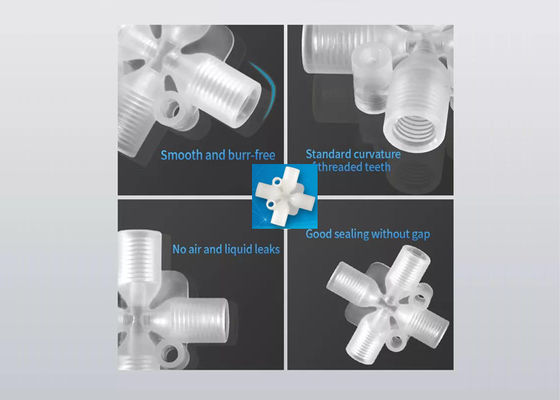 PP PTFE 四方向管接続 プラスチック 女性接続