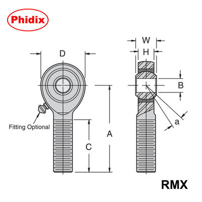 RMX/RMX-Tシリーズ 重用型PTFEで覆われた棒端 工業用・レース用 高負荷容量