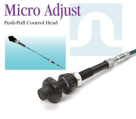 建設機械・農業機械に最適な、ボールジョイント接続を備えた黒色メカニカルコントロールケーブル